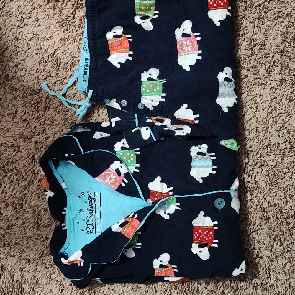 Pj Salvage sheep pajama set size medium